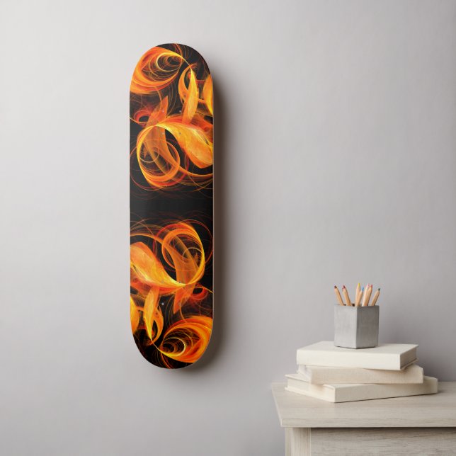 Skateboard Patinage artistique Abstrait Fireball (Art mural)