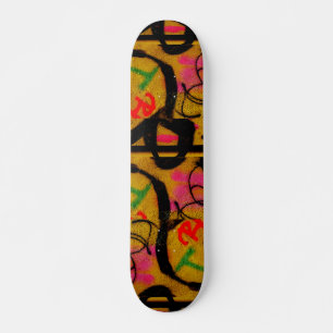 Skateboard Patinage artistique sur mur de graffitis