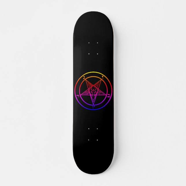 Skateboard Patinage Baphomet multicolore (Devant)