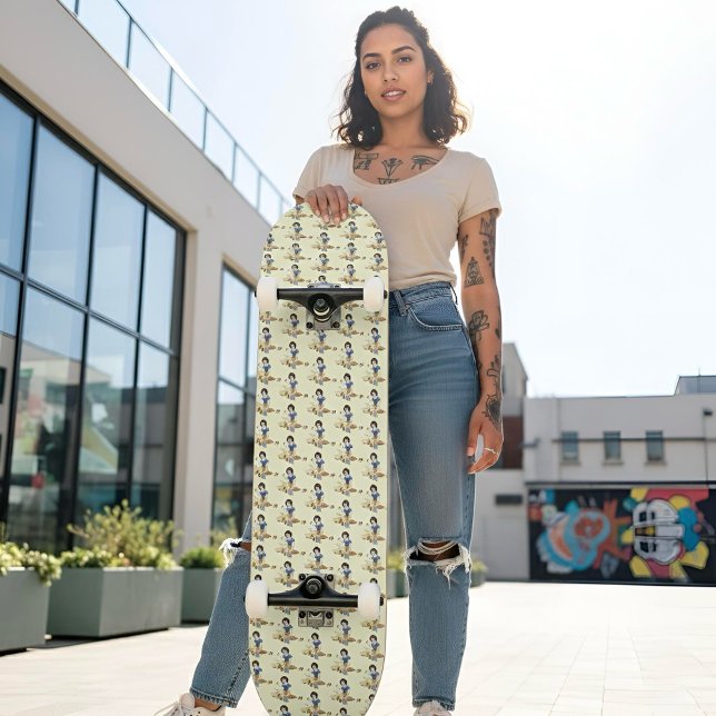Skateboard Patinage blanc neige (Créateur téléchargé)