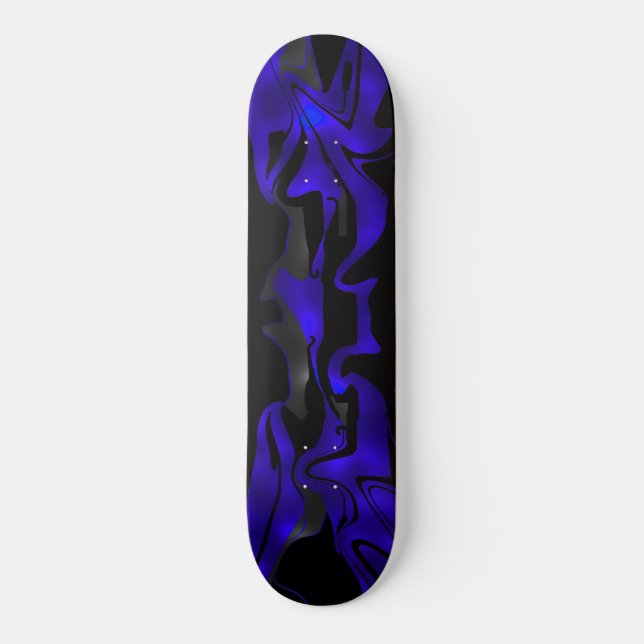 Skateboard Patinage Blue Glow (Recto)
