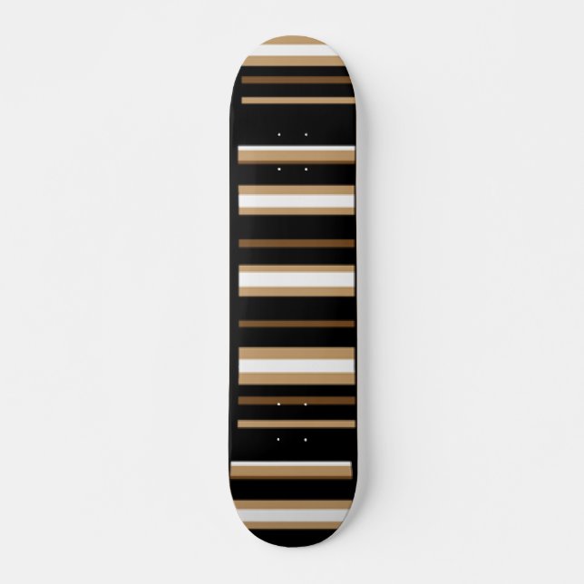 Skateboard Patinage Brown en bande noire (Devant)