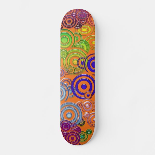Skateboard Patinage coloré (Recto)
