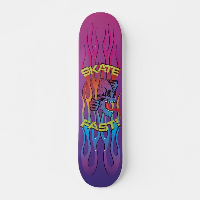 Skateboard Patinage crânien coloré (Devant)