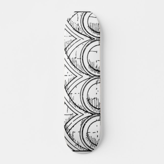 Skateboard Patinage d'architecture médiévale (Devant)