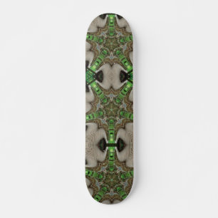 Skateboard Patinage d'art abstrait en bois d'émeraude