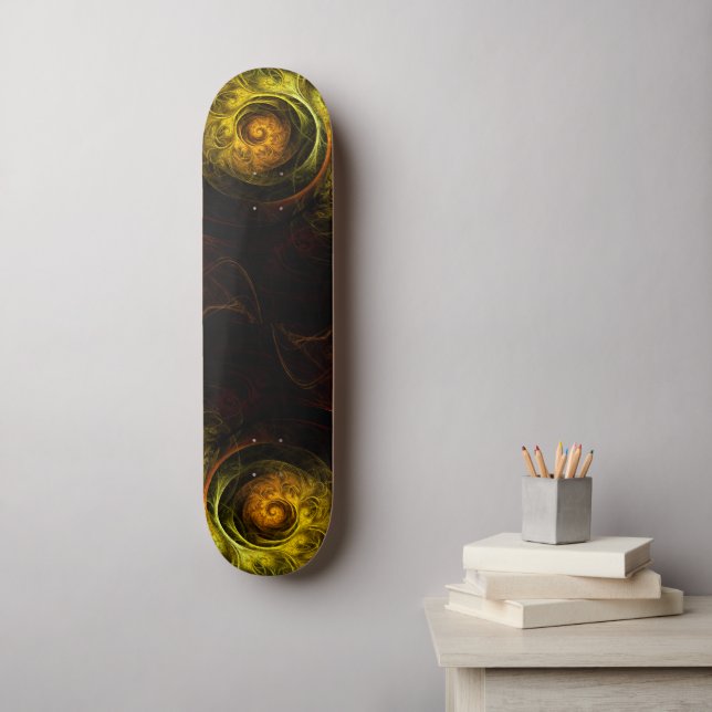 Skateboard Patinage d'art Abstrait floral Sunrise (Art mural)