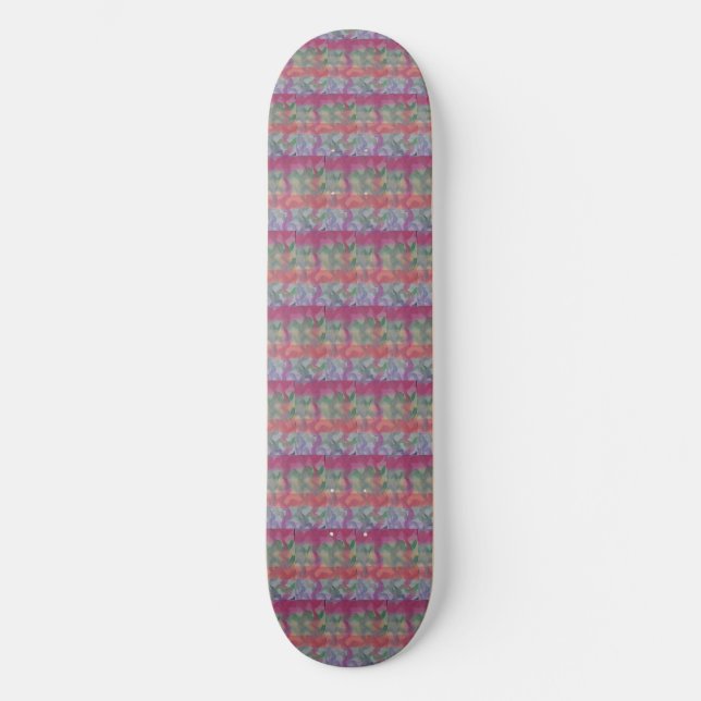 Skateboard Patinage d'art Abstrait Pastel (Recto)