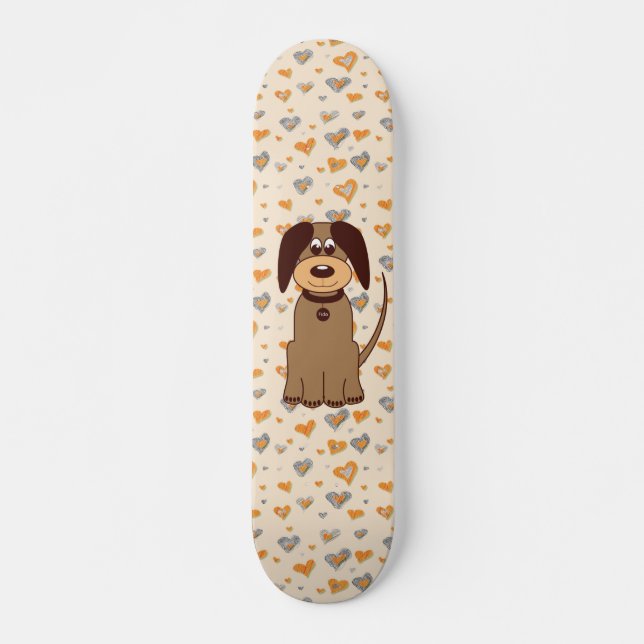 Skateboard Patinage de chiens Brown (Devant)