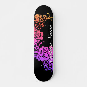 Skateboard Patinage de conception de fleurs