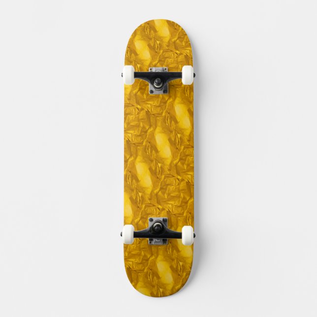 Skateboard Patinage de couleur or (Recto)