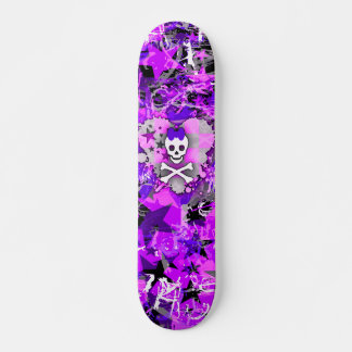 Skateboard Patinage de crâne de coeur Princess Purple