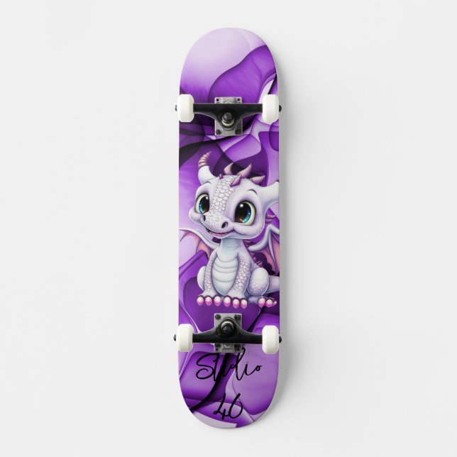 Skateboard Patinage de dragon violet (Recto)