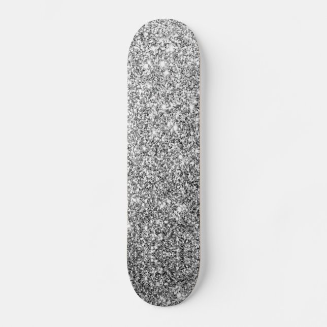 Skateboard Patinage de Faux Silver Parties scintillant Sparkl (Recto)