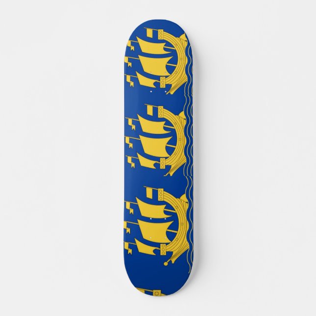 Skateboard Patinage de navire jaune (Devant)