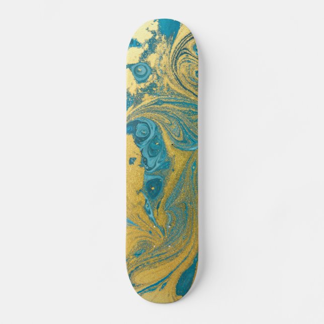 Skateboard Patinage de peinture d'art fluide (Recto)