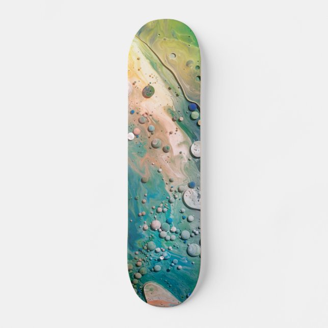 Skateboard Patinage de peinture d'art fluide (Recto)