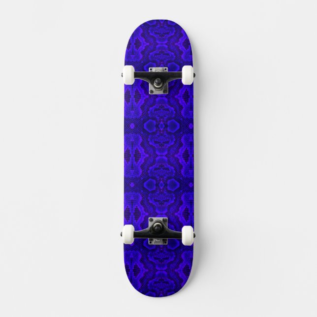 Skateboard Patinage de texture de serpent bleu (Recto)