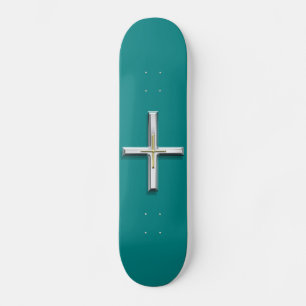 Skateboard Patinage double turquoise
