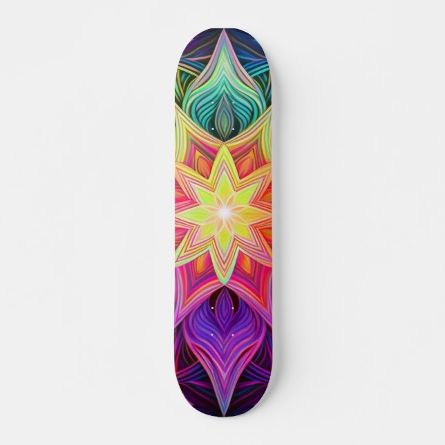 Skateboard Patinage dynamique en étoile géométrique (Devant)