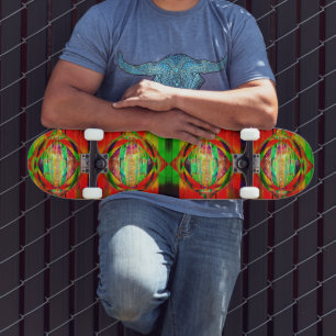 Skateboard Patinage en bande de néon 3D