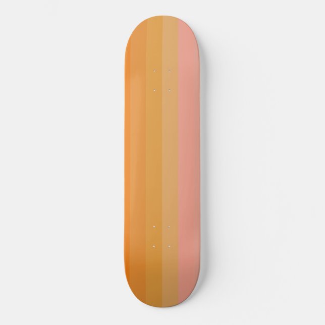 Skateboard Patinage en bande orange et rose (Recto)