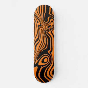 Skateboard Patinage en couleurs noir et orange