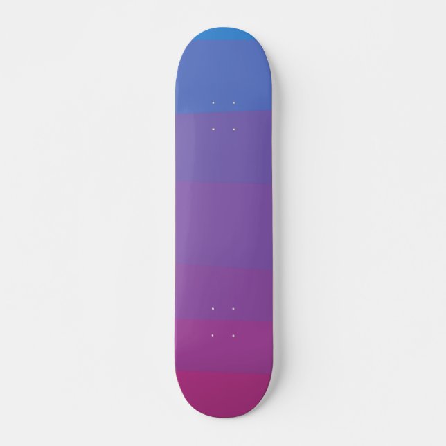 Skateboard Patinage en dégradé bleu violet (Devant)