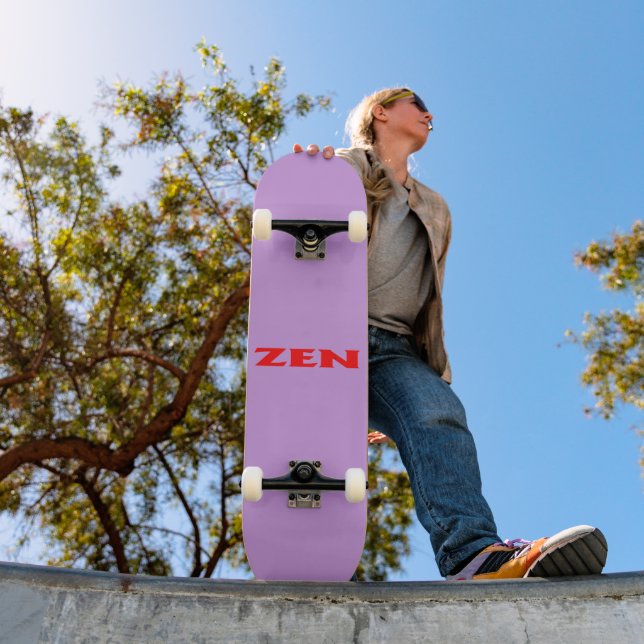 Skateboard Patinage en lilas rouge Zen (Extérieur 1)