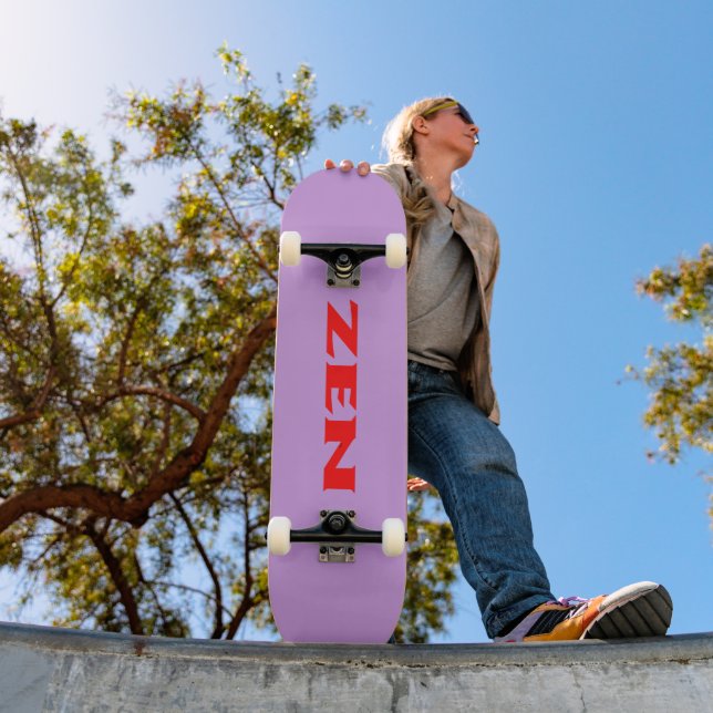 Skateboard Patinage en lilas rouge Zen (Extérieur 1)