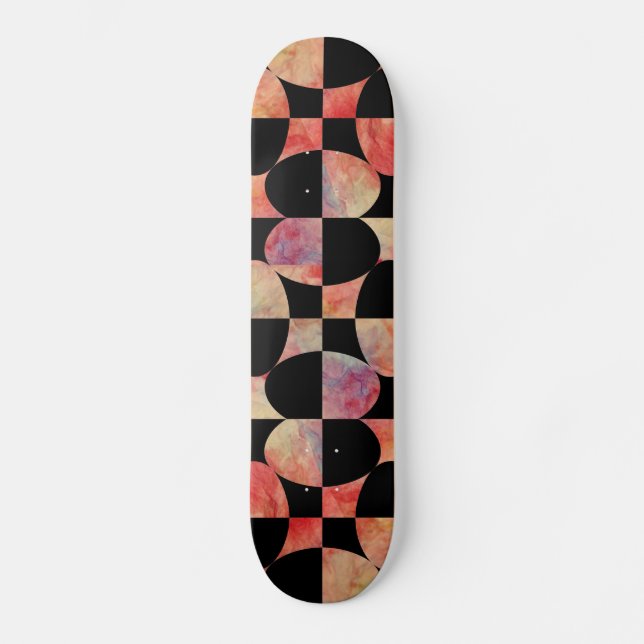 Skateboard Patinage en marbre rose (Recto)