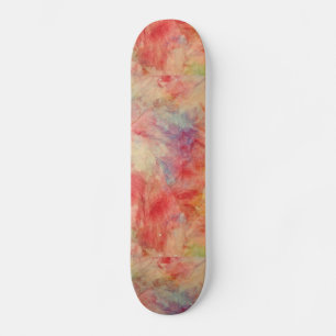 Skateboard Patinage en marbre rose