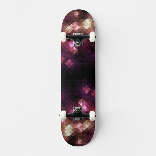 Skateboard Patinage en mosaïque Abstraite (Recto)
