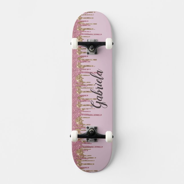 Skateboard Patinage en Parties scintillant Pinky (Recto)