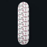 Skateboard Patinage en rose et gris atomique Motif<br><div class="desc">This retro Atomic Pink and Grey Pattern Skateboard is so awesome it will have you saying, "I can't quelve it's not barkcloth!" The vintage inspecred design is a new take on midcentury styles modernes. It offers all of the fun of finding a vintage product without having to schlep through antique...</div>