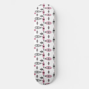 Skateboard Patinage en rose et gris atomique Motif