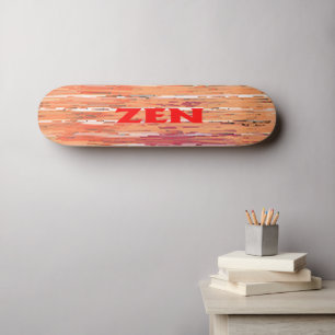 Skateboard Patinage en roseaux rouges zen