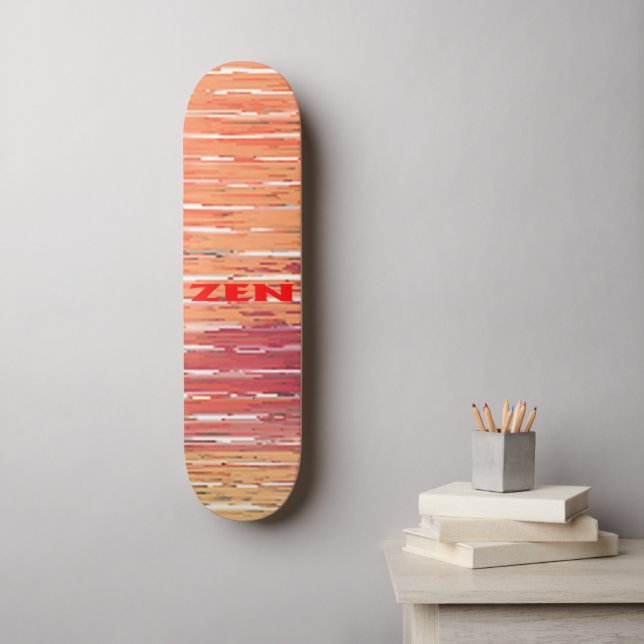 Skateboard Patinage en roseaux rouges zen (Art mural)