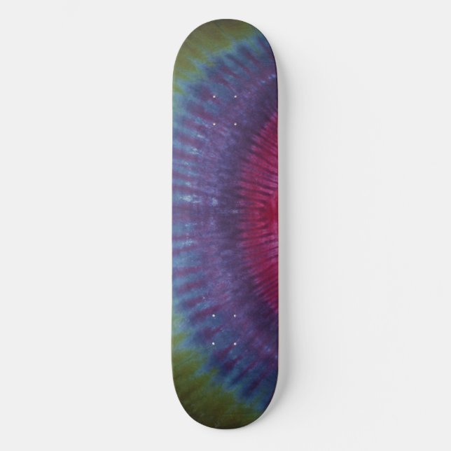 Skateboard Patinage en teinture verte et violette (Recto)