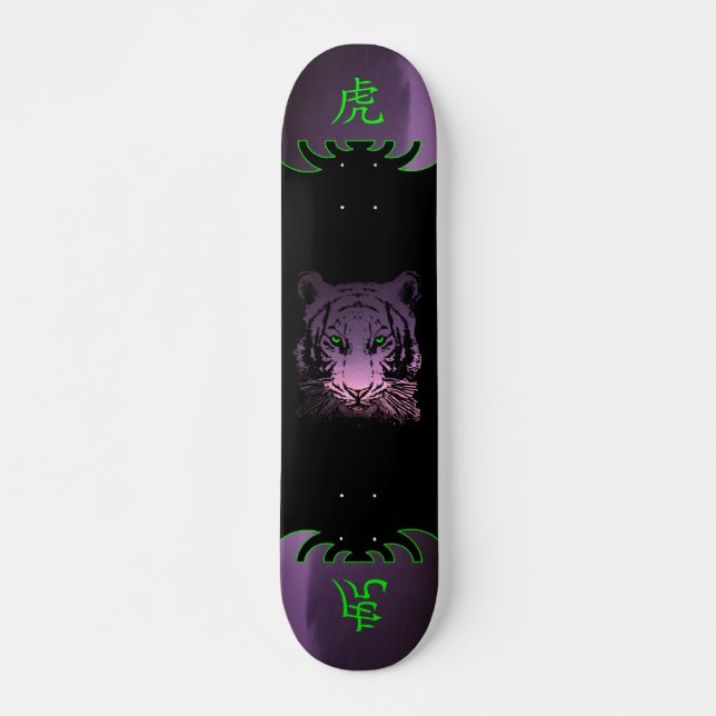 Skateboard Patinage en Tigre chinois (Devant)