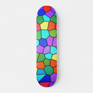 Skateboard Patinage en verre arc-en-ciel