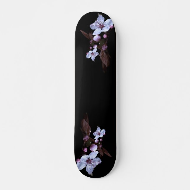 Skateboard Patinage Fleur Délicat (Devant)
