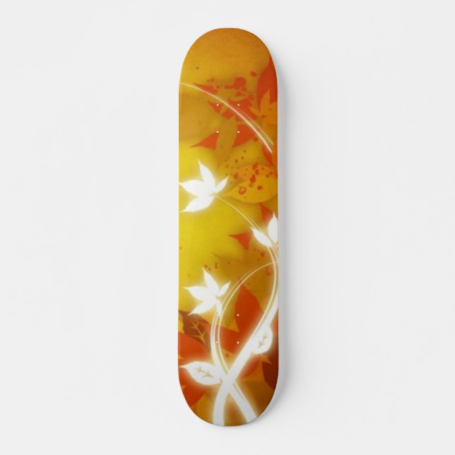 Skateboard Patinage floral d'automne (Devant)