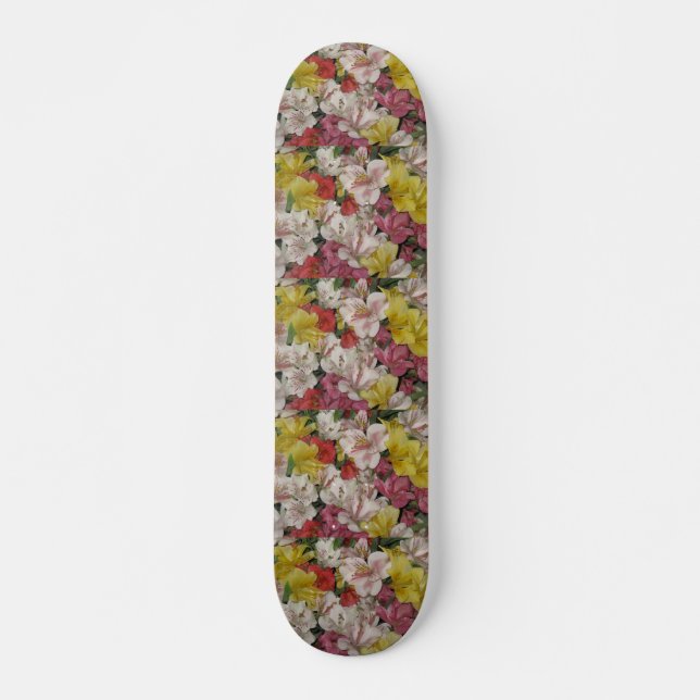 Skateboard Patinage Flower Power Amaryllis (Devant)