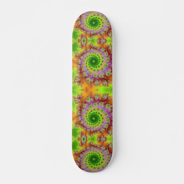 Skateboard Patinage Fractal Vert Oyed (Devant)