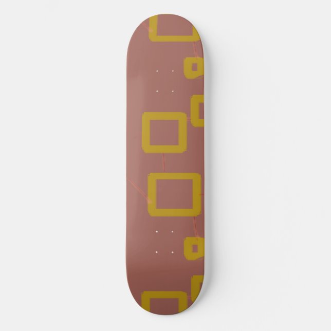 Skateboard Patinage géométrique Brown (Recto)