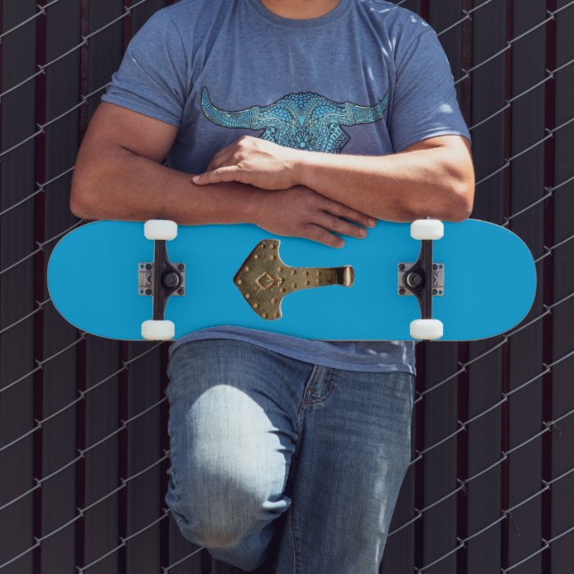 Skateboard Patinage Gold Thor's Hammer bleu (Extérieur 3)