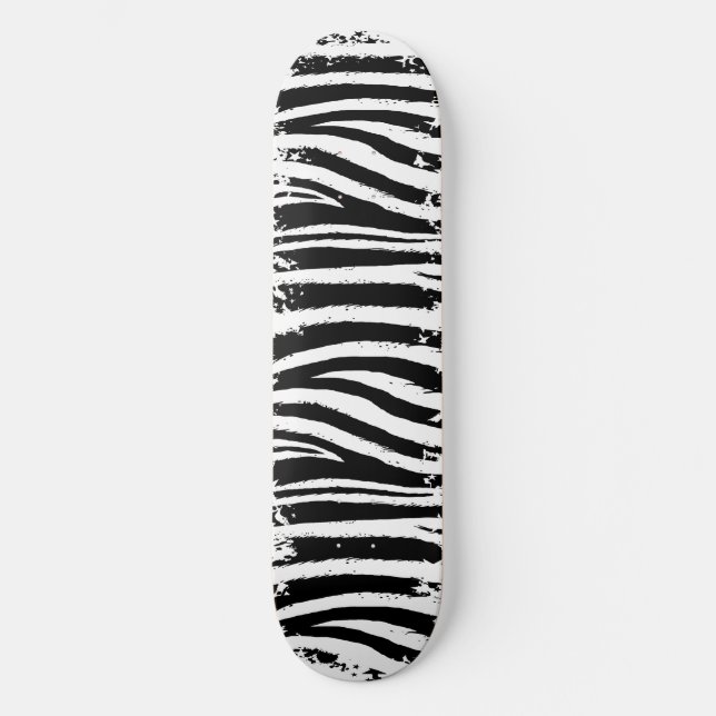 Skateboard Patinage Grunge Zebra (Recto)