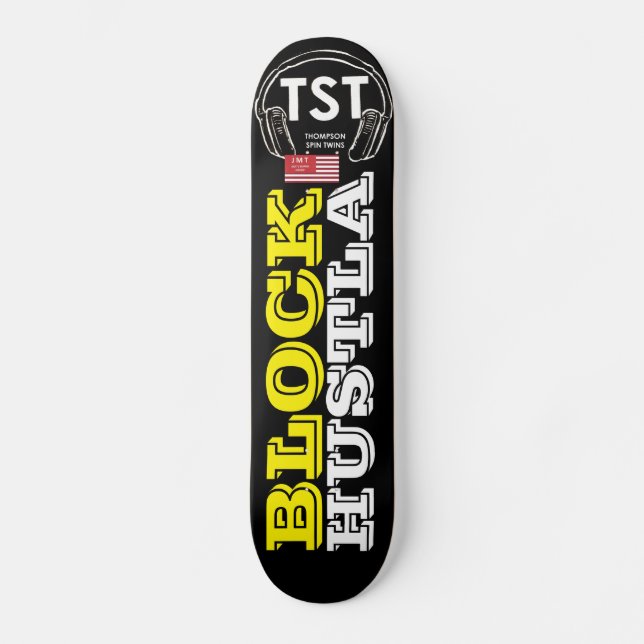 Skateboard Patinage HUSTLA NOIRE (Recto)