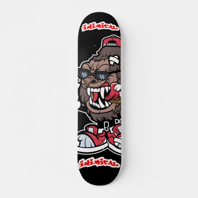 Skateboard Patinage inimical Gorilla Deck (Devant)